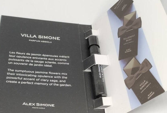 Alex Simone Villa Simone Parfum Absolu 1,2 ml 0,04 fl. oz. campioni ufficiali di profumo