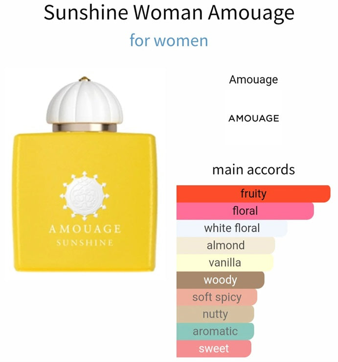 Campione di profumo Amouage Sunshine woman 2ml 0.06 oz tester ufficiale del profumo Campione di profumo Amouage Sunshine woman 2ml 0.06 oz tester ufficiale del profumo
