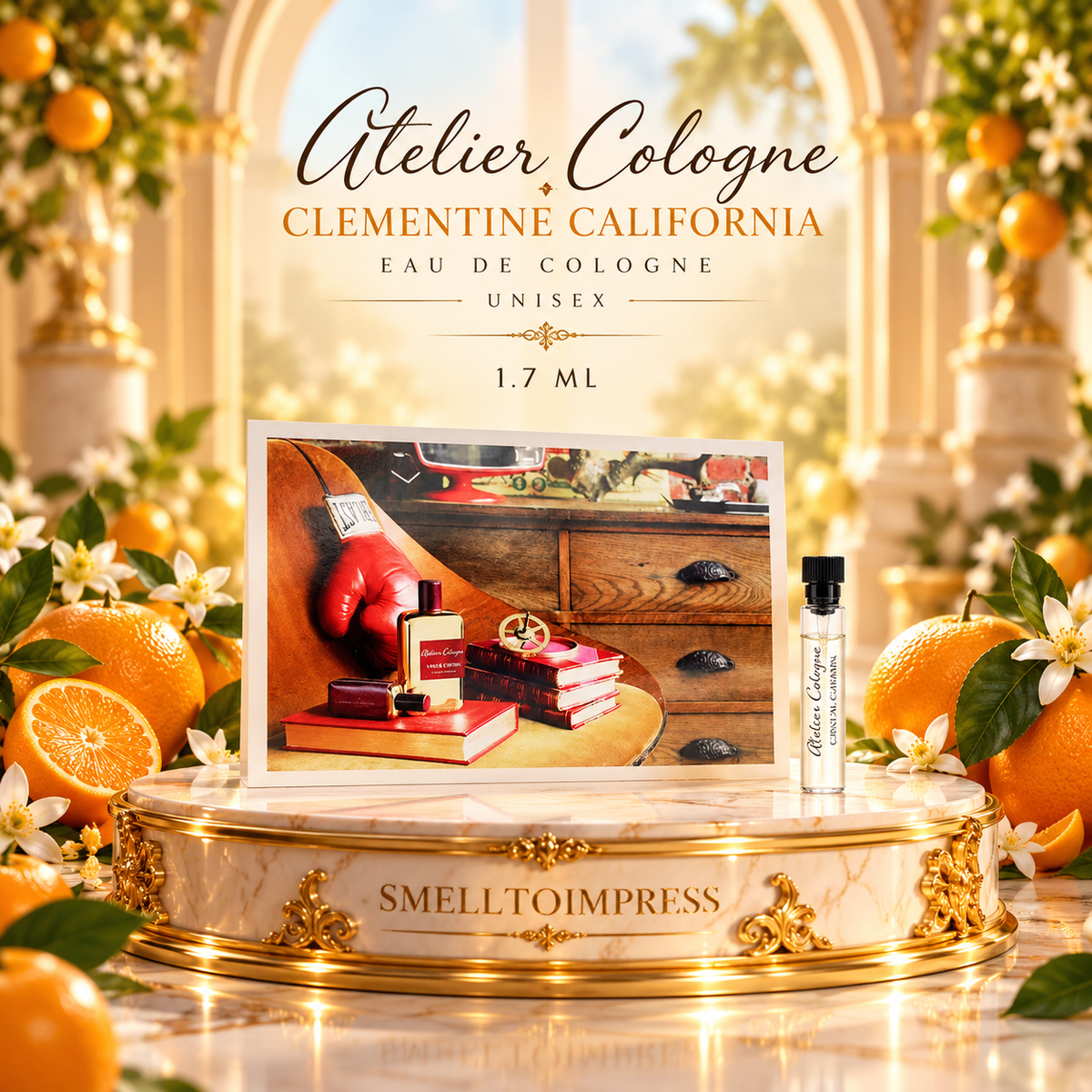 immagine di campioncino ufficiale di profumo Atelier Cologne Clementine California Eau De Cologne 1,7 ml