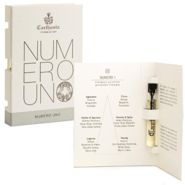 Carthusia Numero Uno 2ml 0,06 oz tester ufficiale di profumo campione di profumo