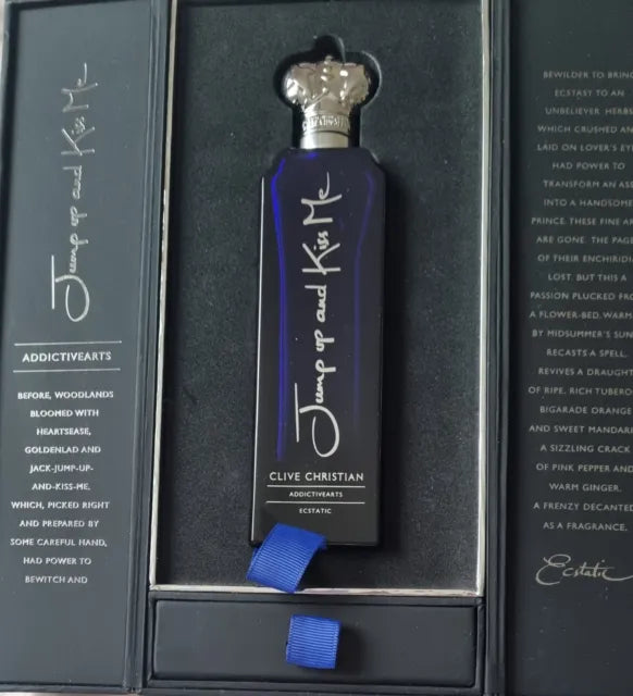 Clive Christian Addictive Arts JUMP Up And KISS Me ECSTATIC 7,5 ml 0,25 fl. oz. campione di profumo ufficiale tester di profumo Clive Christian Addictive Arts JUMP Up And KISS Me ECSTATIC 7,5 ml 0,25 fl. oz. campione di profumo ufficiale tester di profumo