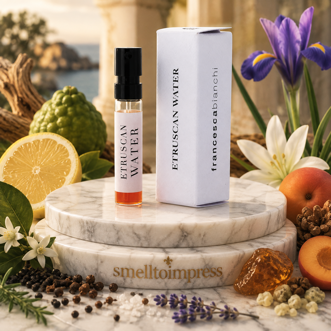 immagine di un campioncino ufficiale di profumo Francesca Bianchi Etruscan Water 1,5 ml 0,07 fl. oz