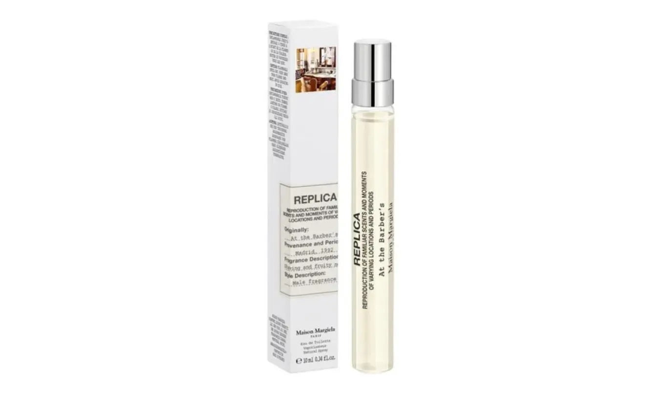 Campione di profumo ufficiale da viaggio Maison Margiela Replica At the Barbers da 10 ml, tester di profumo Campione di profumo ufficiale da viaggio Maison Margiela Replica At the Barbers da 10 ml, tester di profumo