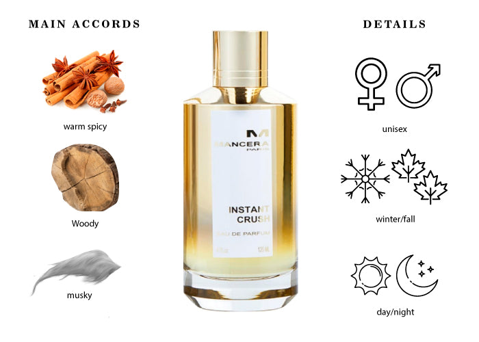 Campione ufficiale Mancera Instant Crush 2 ml 0,06 fl. oz. tester di profumo Campione ufficiale Mancera Instant Crush 2 ml 0,06 fl. oz. tester di profumo