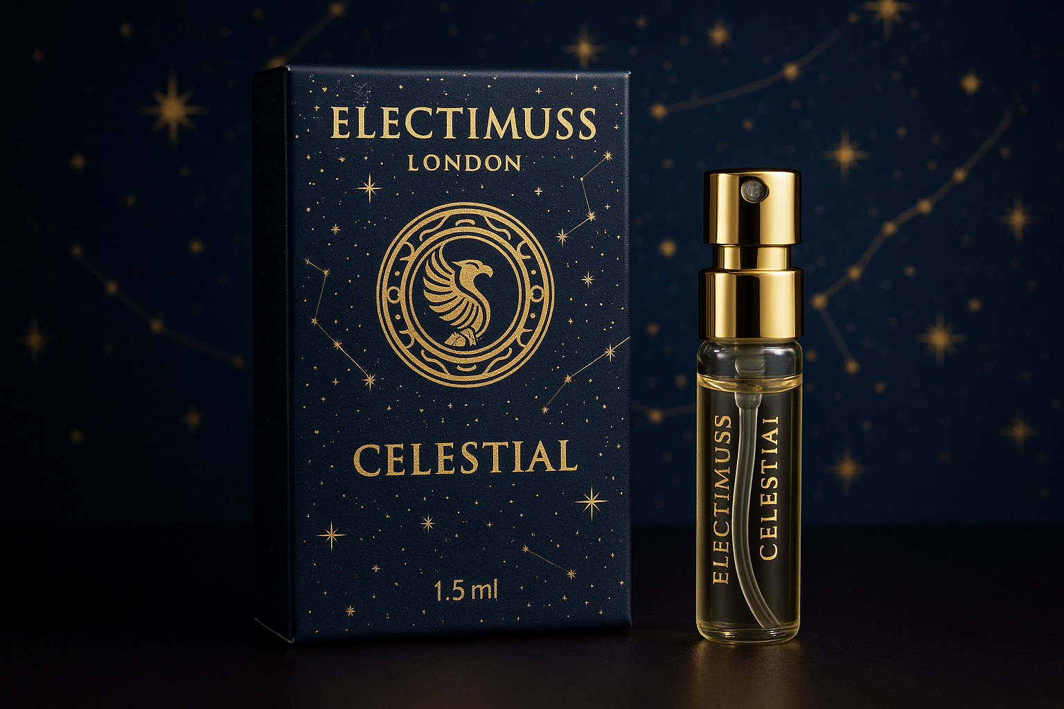 Electimuss London Celestial 1,5ml 0,05 fl. oz. campione ufficiale di profumo Electimuss London Celestial 1,5ml 0,05 fl. oz. campione ufficiale di profumo