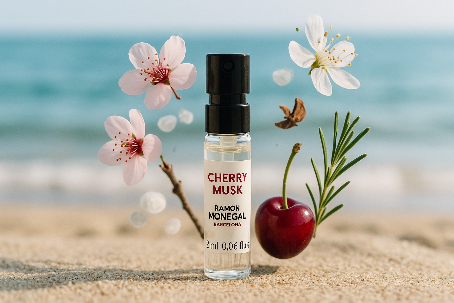 Ramon Monegal Cherry Musk campione ufficiale di profumo 2ml 0,06 fl.o.z. profumo tester Ramon Monegal Cherry Musk campione ufficiale di profumo 2ml 0,06 fl.o.z. profumo tester
