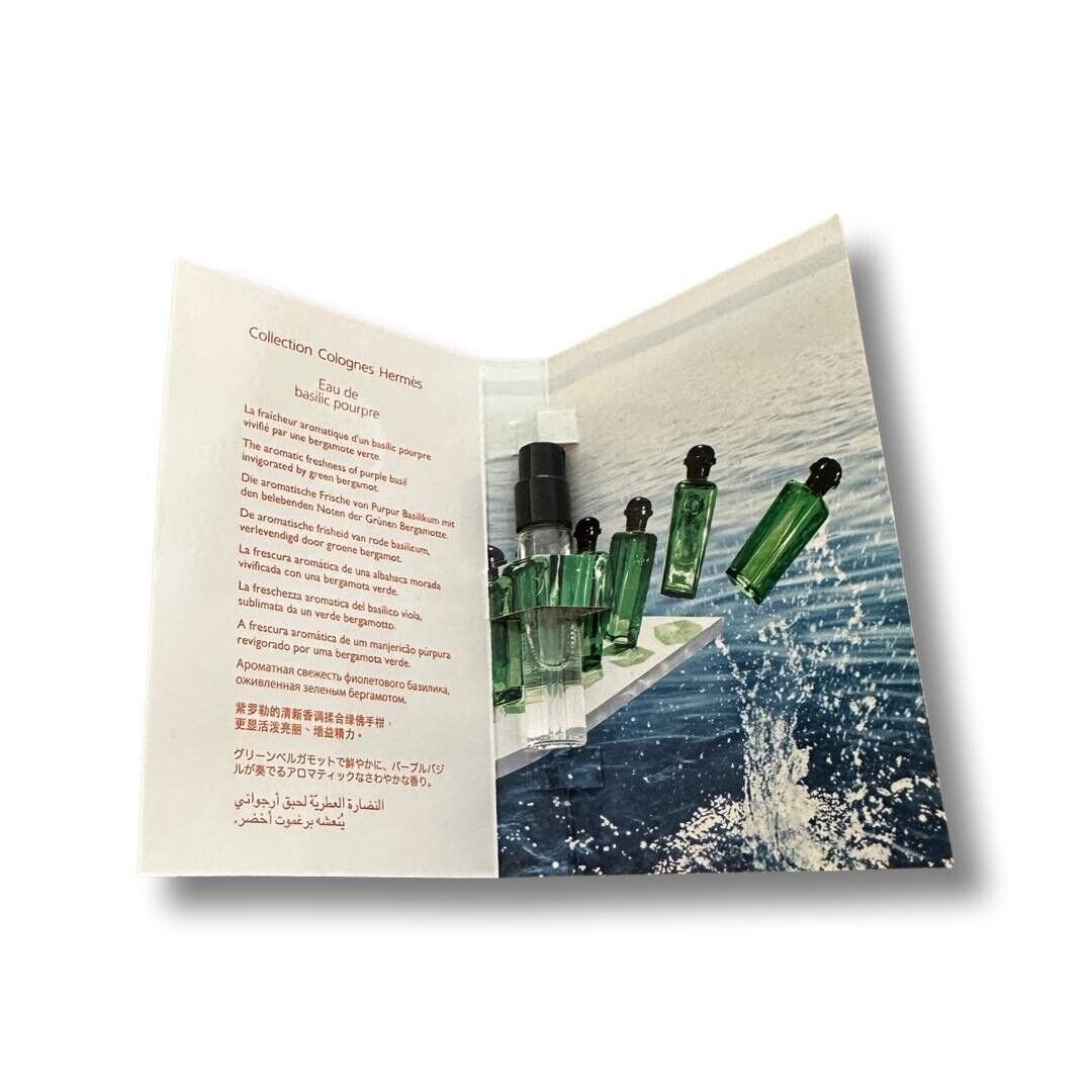 Hermes Eau de basilic pourpre 2 ml 0,06 fl. oz. ufficiali fragrance campione