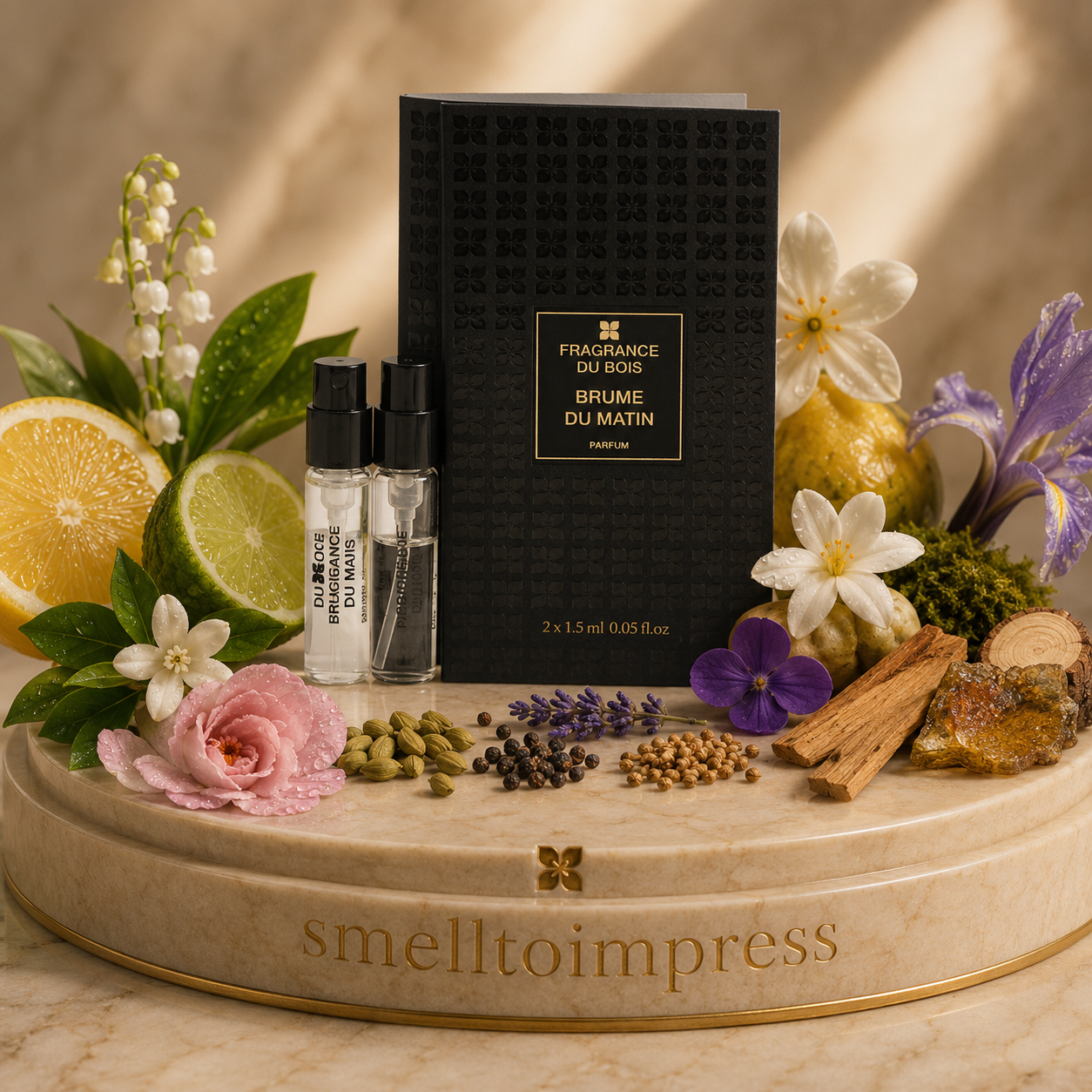 immagine di un campioncino ufficiale di profumo Fragrance Du Bois Brume Du Matin 1,5 ml 0,05 fl. oz.