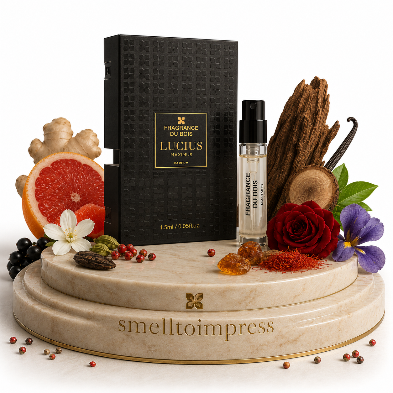 immagine di Fragrance Du Bois Lucius Maximus 1,5 ml 0,05 fl. oz. campioncino ufficiale di profumo