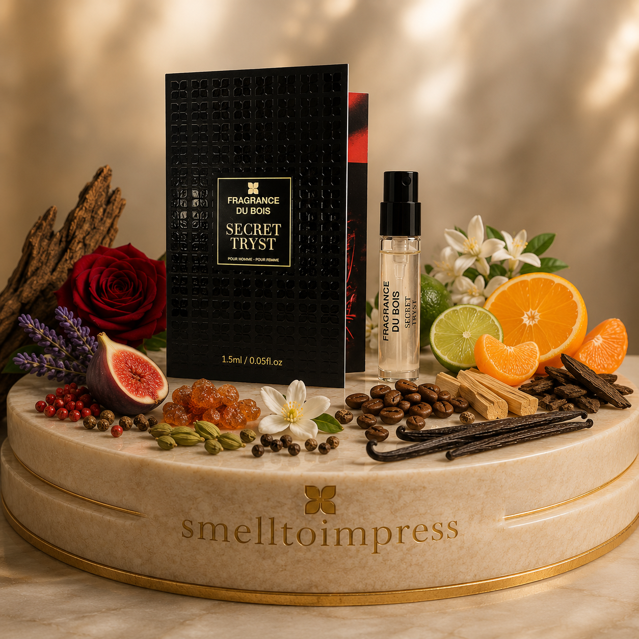 immagine di un campioncino ufficiale di profumo Fragrance Du Bois Secret Tryst 1,5 ml 0,05 fl. oz.