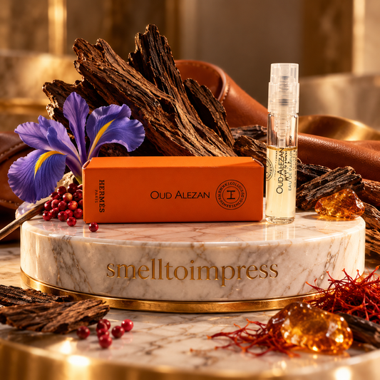 immagine di campioncini ufficiali di profumo Hermes Hermessence Oud Alezan 2 ml tester di fragranza