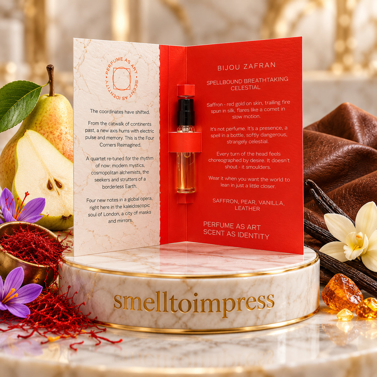 Campioncino ufficiale di profumo Ormonde Jayne Bijou Zafran 2,5 ml di Smelltoimpress